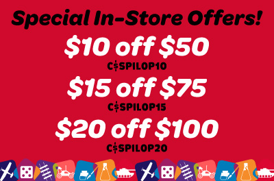 $10 off $50 or $15 off $75 or $20 off $100